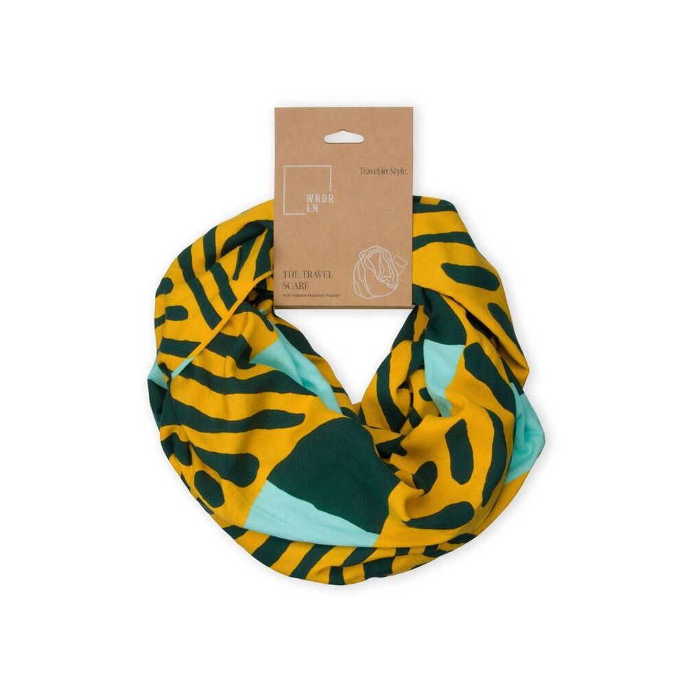 WNDR LN NWT Travel Infinite Scarf Tribal Print With Pockets